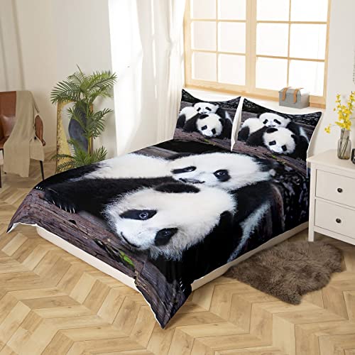 Housse de couette panda simple lavable pour lit d'enfant propre
