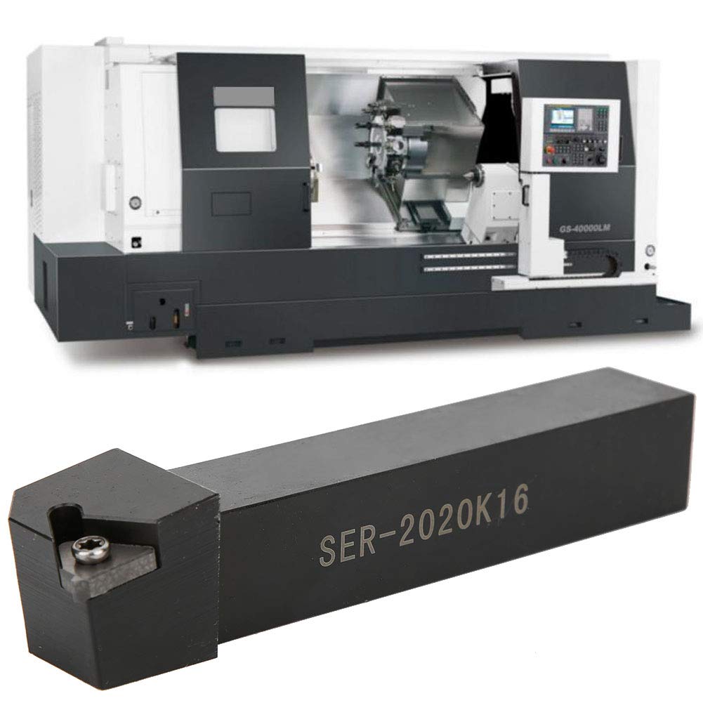 Portautensili Per Tornio ZQ2020R-3 In Acciaio Legato, Per Inserti SP300, Con 10 Inserti E Chiave