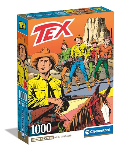Clementoni Tex Puzzle 1000 Teile Erwachsene - Texas Puzzle Erwachsene in 70 x 50 cm - Puzzle Erwachsene anspruchsvoll von Clementoni 39840