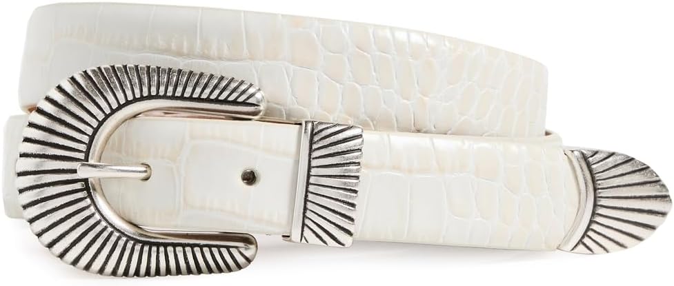 Anderson's Women's Narrow Western Mock Croc Belt