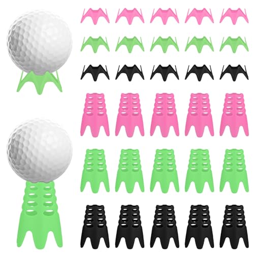Tee de golf en plastique XIHIRCD : 30 pièces multicolores pour entraînement sur tapis
