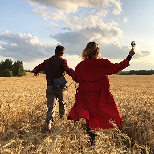 VALICLUD Bolsa carteiro masculina vintage de lona, Preto