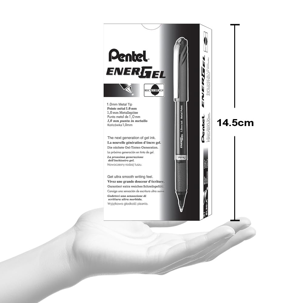 Pentel EnerGel Kuro BL437PF5MA - Penna Gel Liquido Retrattile - Foto 12