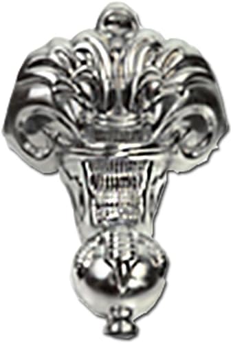 Miniatura 3 de Bañera de acrílico con patas de garra de 67 pulgadas sin agujeros para grifo y patas de níquel cepillado, "Miller" Patas de níquel cepillado.,Patas