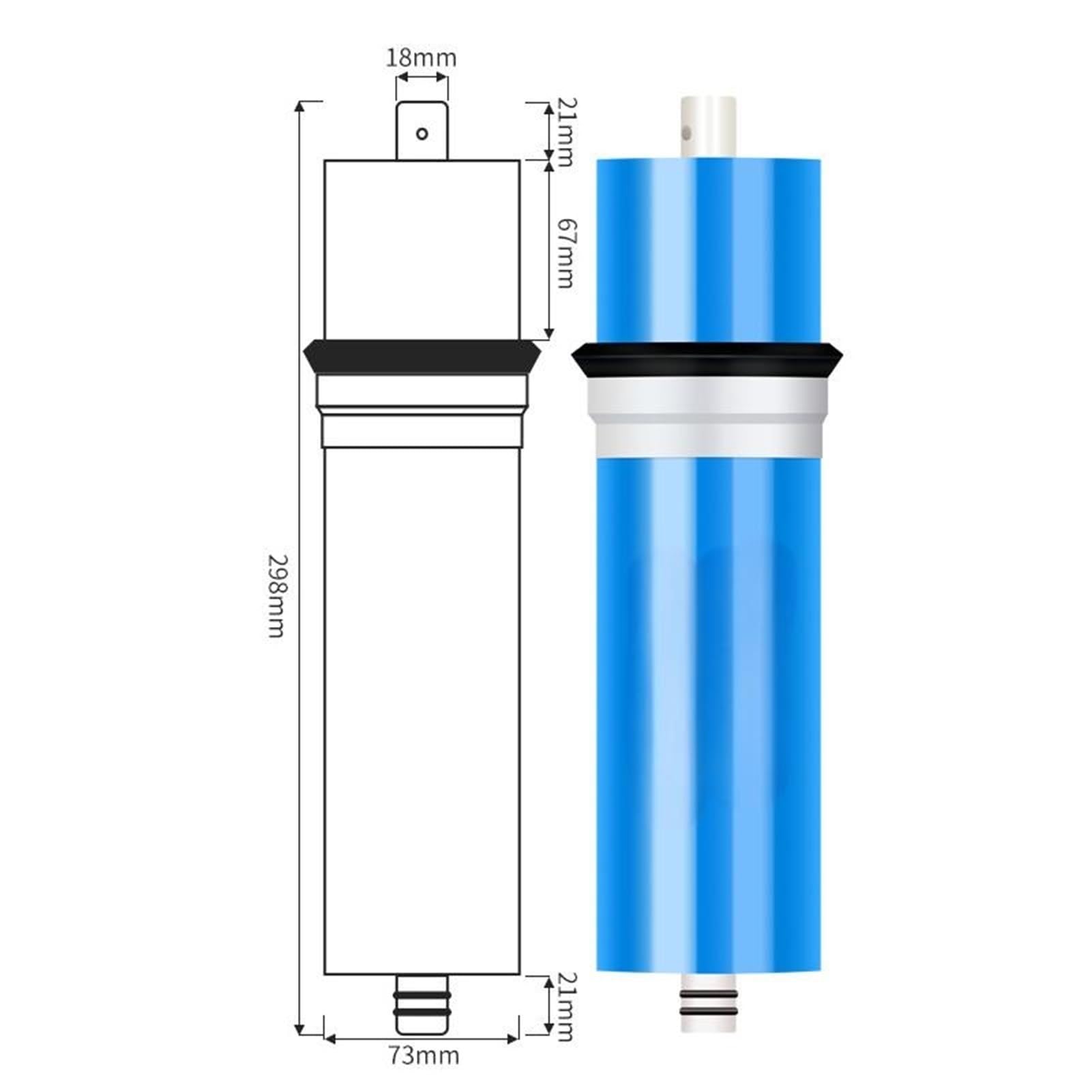 Accesorios para filtros 10 filtros de agua ósmosis inversa 400 GPD, cartuchos 3012-400, membrana filtro para baño, cocina