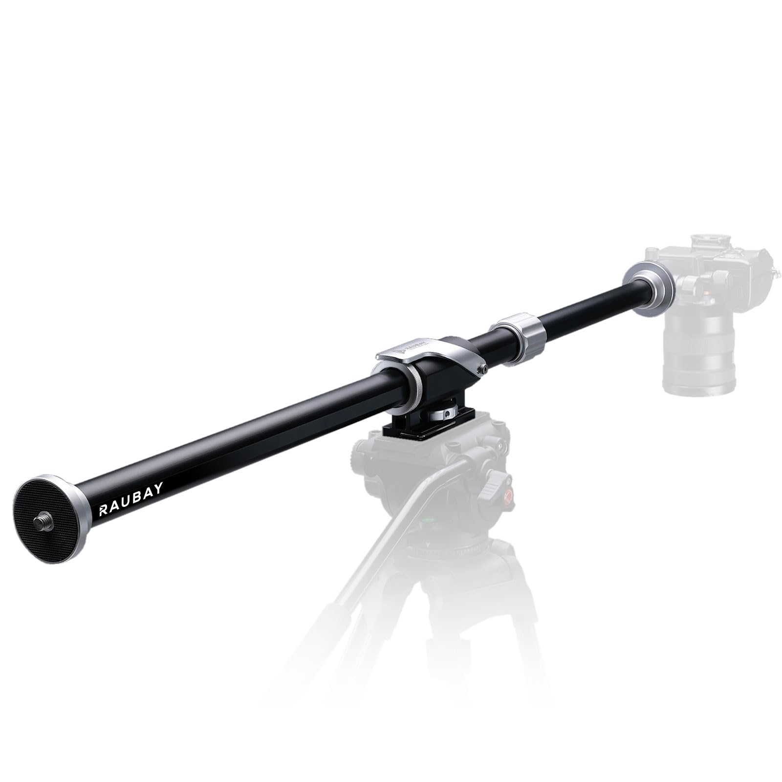RAUBAY Braccio di estensione del treppiede, braccio orizzontale del braccio, 66-40", TE01 | Braccio treppiede in alluminio per fotografia top-down, con supporti da 0,6 cm e 1 cm per fotocamere, luci e microfoni