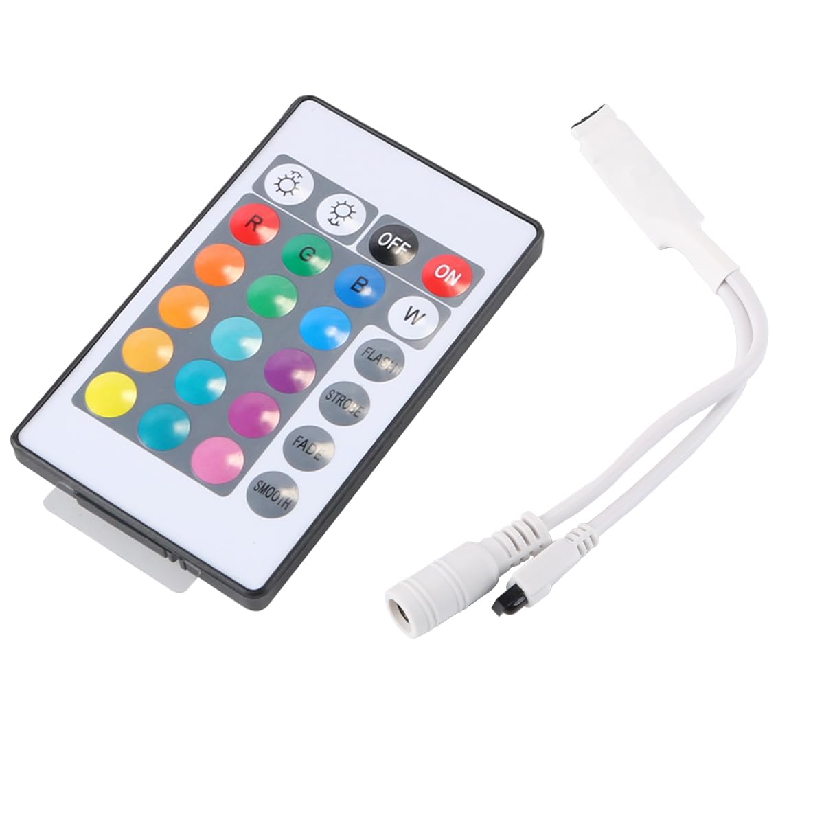 Muiltvoe 12V 24V Led Controller Dimmer 24 Keys Wireless IR Remote Controller with Receiver for RGB Light Strip