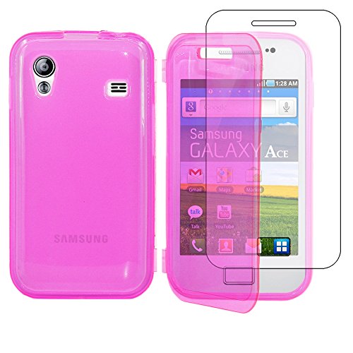 ebestStar - Coque Compatible avec Samsung Ace Galaxy S5839i, S5830, S5830i Etui Housse Silicone Gel Portefeuille, Rose [Appareil: 112.4 x 59.9 x 11.5mm, 3.5'']