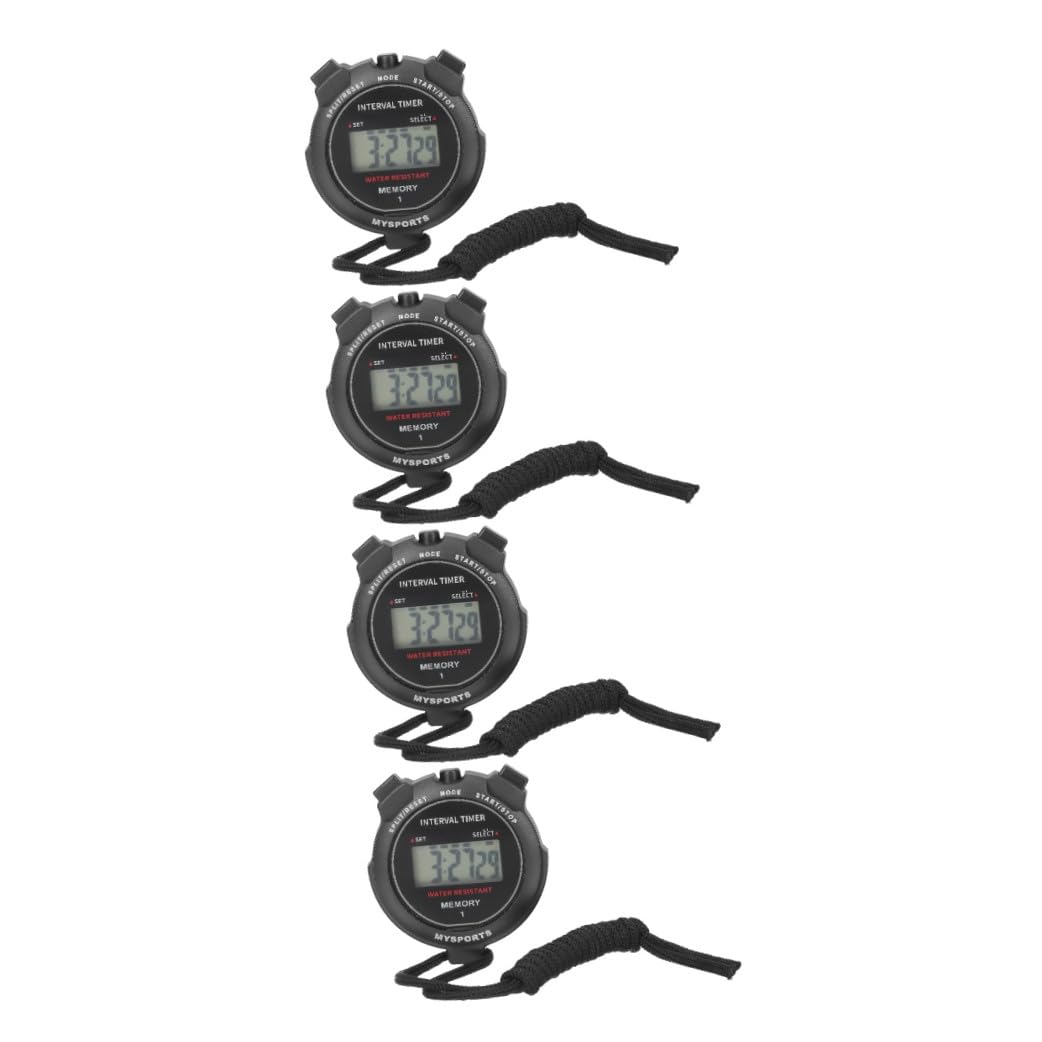 Toddmomy 4 Pezzi Cronometro Multi per Sport Timer Professionale per Corsa e Allenamento Design Ergonomico e Misurazione Intermediaria