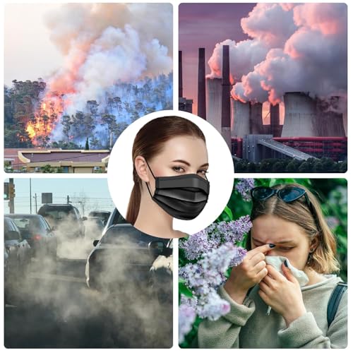 Image of MEELANA Non Woven Fabric 3 Ply Disposable Surgical Mask for Men Women with adjustable nose pin Reusable (Pack of 100) Breathable Masks