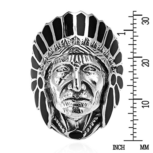 AeraVida Simulated Black Onyx Stone Native American Style .925 Sterling Silver Ring | Classic Wedding Rings For Women | Vintage Comfort Fit Silver Rings for Women | Sterling Silver Rings Sizes (7-13)4