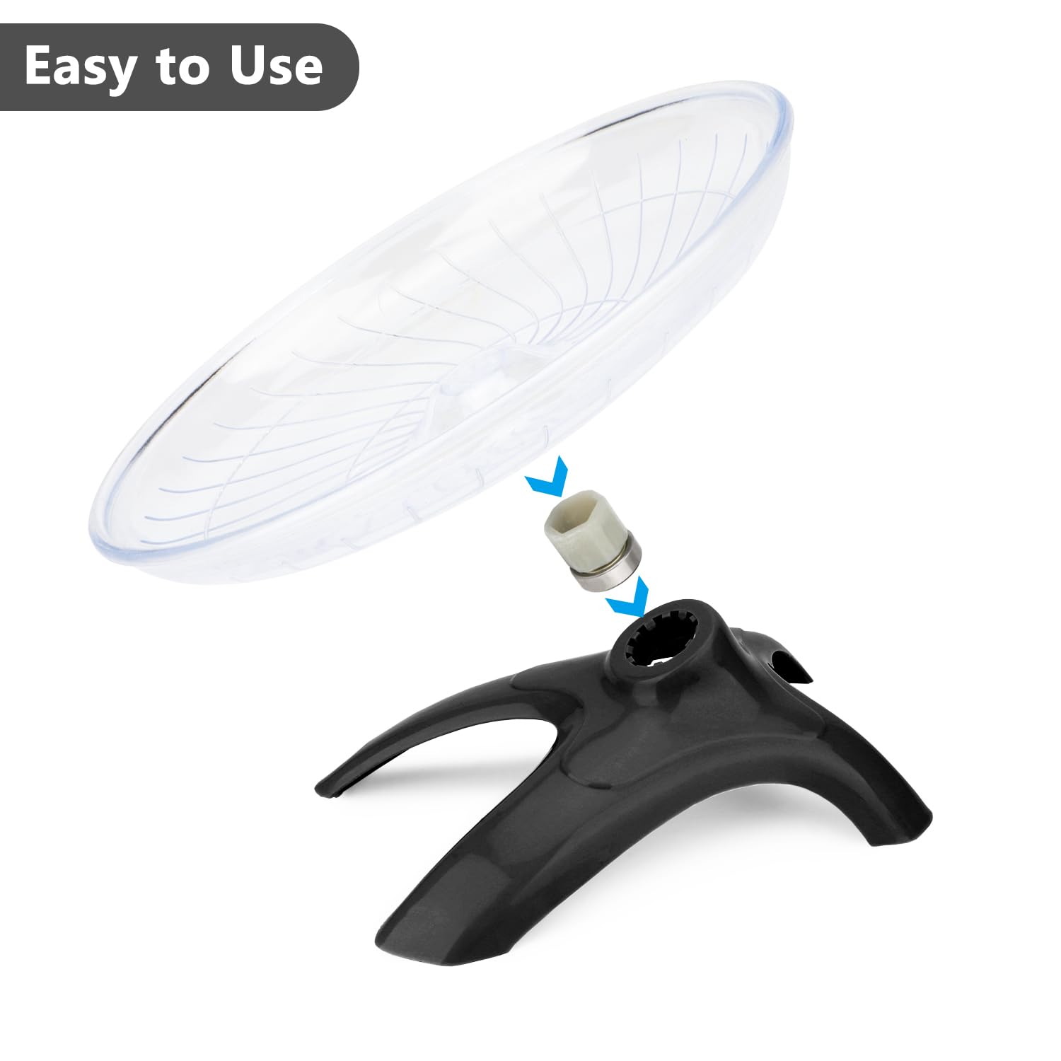 Reshiho Hamster Wheel Silent Hamster Exercise Wheel Running Spinner Hamster Flying Saucer for Hamsters Gerbils Mice and Other Small Pets (Black) - image 5