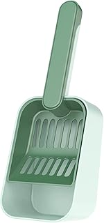 Okawany Cat Litter Scooper with Holder,Long Handle with Litter Box with Stand,Deep Shovel,Poop Sifting,Durable,Kitten Pooper Lifter,for Cat Litter Box