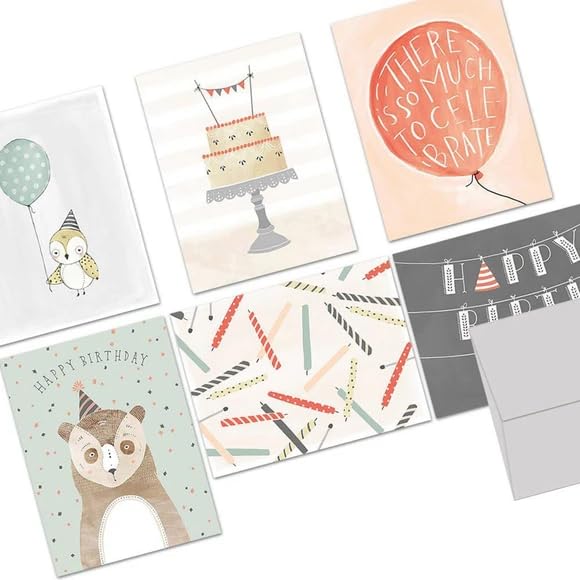 Image of Show-Offs Fanciful Birthday Wishes Cards - 36 Cards and Envelopes