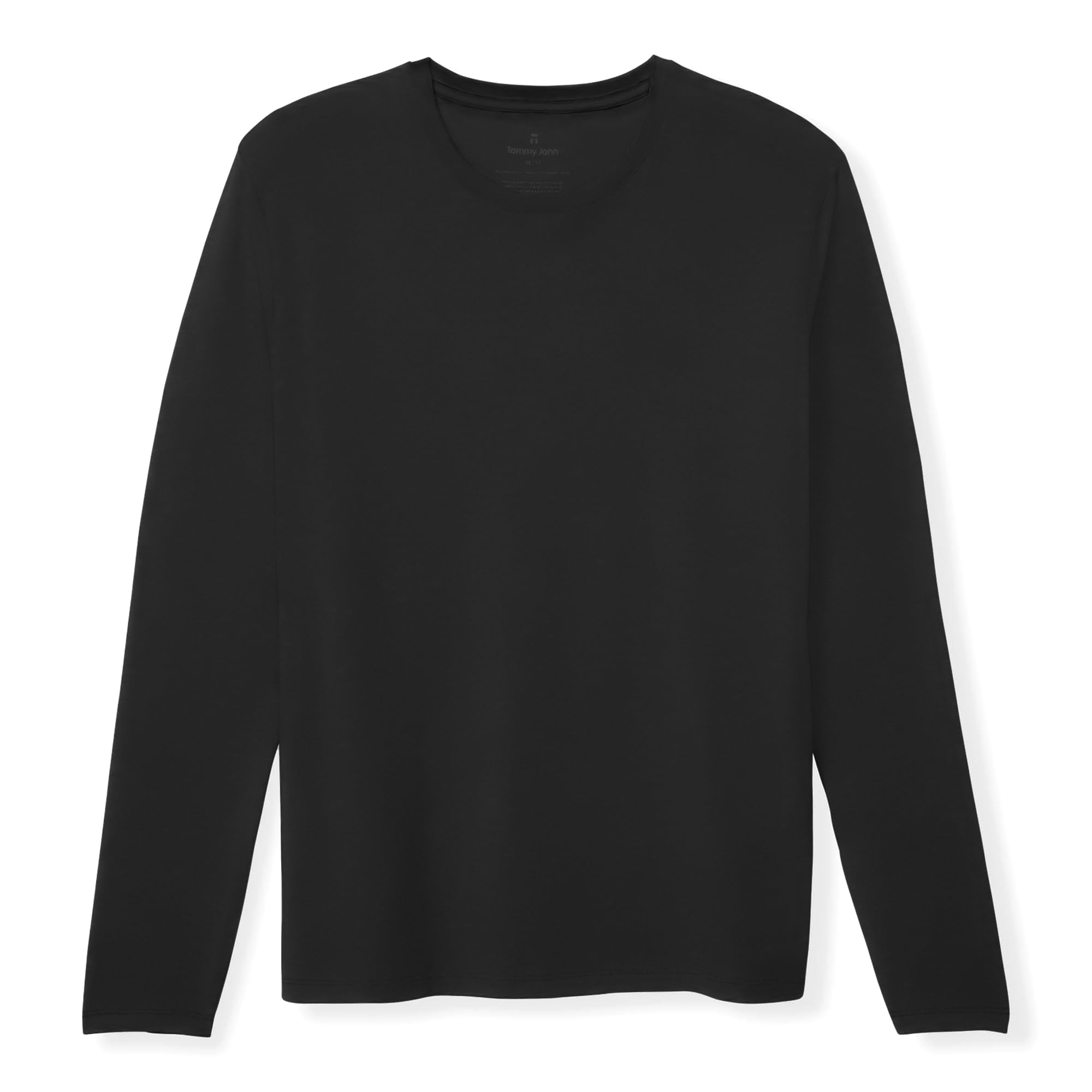 Tommy John Men's Second Skin Long Sleeve Sleep Shirt - Cool Comfortable Pajama Lounge Crew Neck T-Shirt