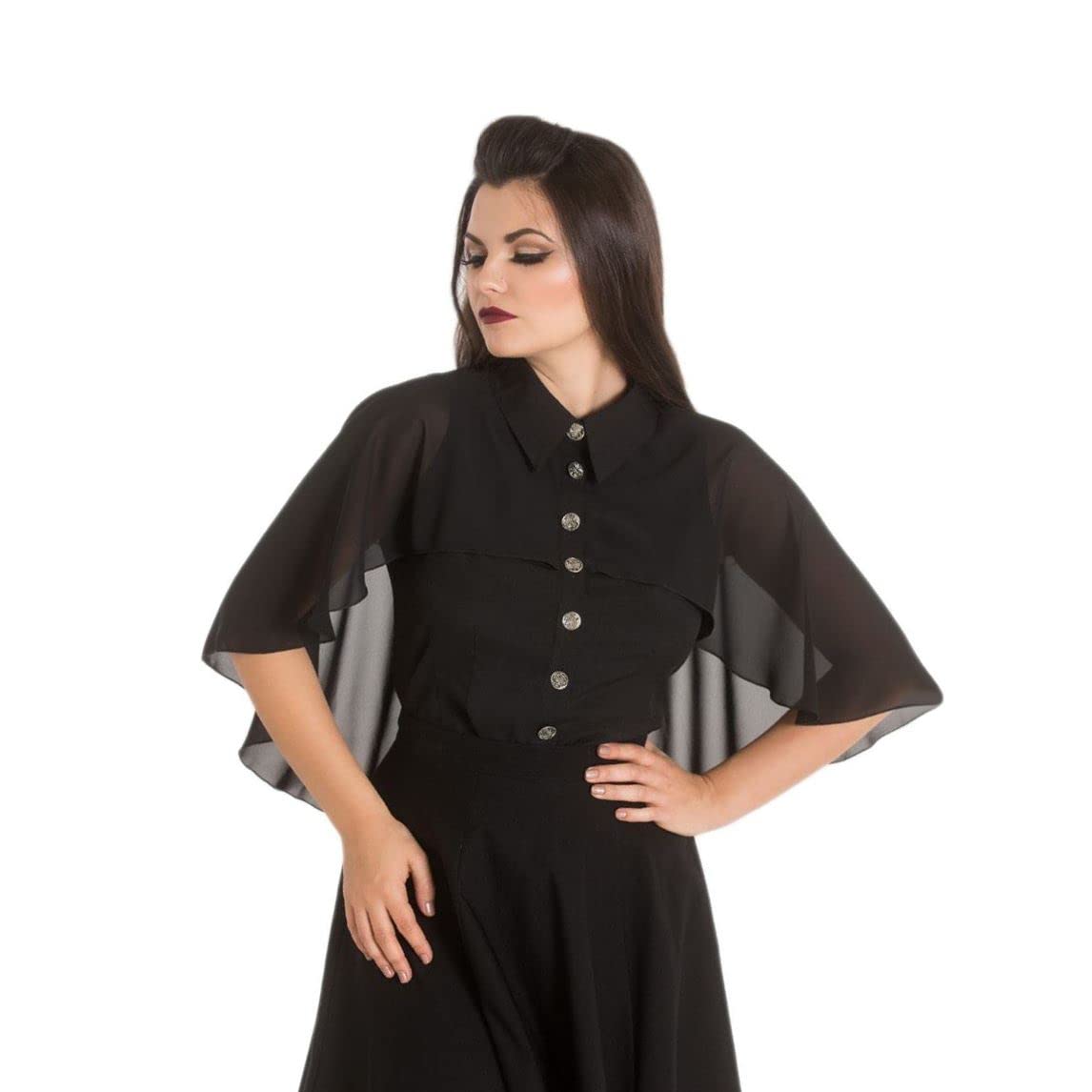 Hell Bunny Unisex Black Draco Blouse