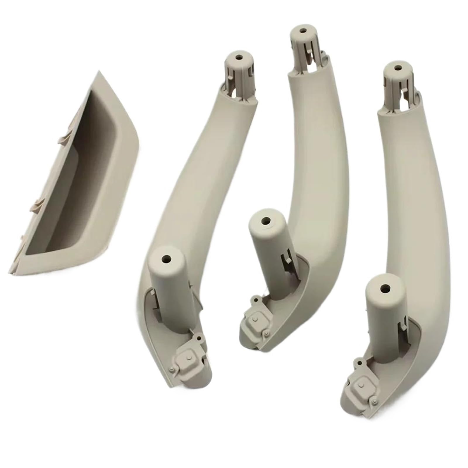 Lvxvmozeok One Color Interior Door Handle Armrest For X3 For X4 For F25 For F26 2010-2016 Lhd Rhd 4Pcs Set Interior Car Inner Door Handle Cover Panel(Lhd Oyster Set)