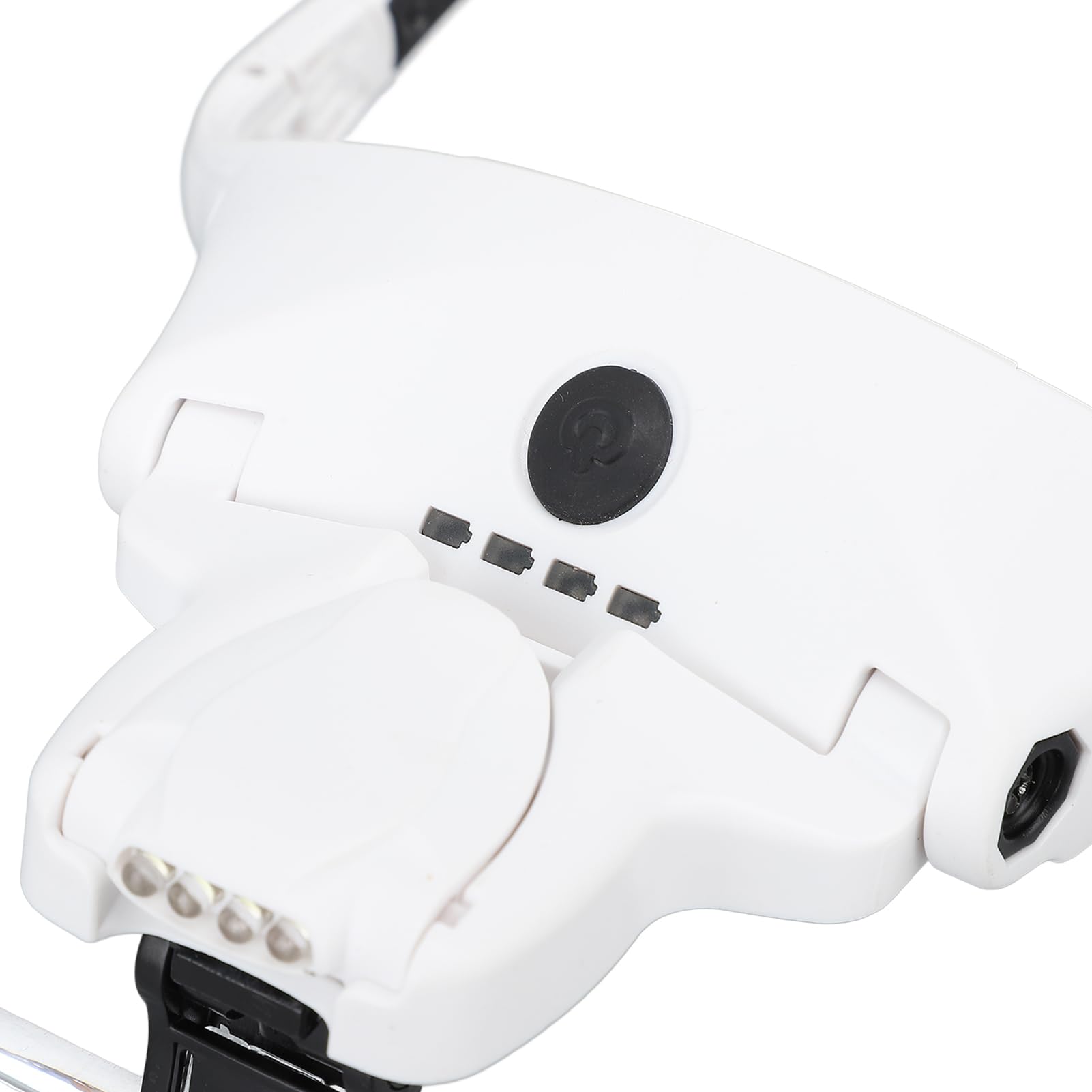 Loupe Bandeau Rechargeable à LED Lumineuse, Mains Libres pour Le Travail de Près, 5 Lentilles, Conception de Chargement USB pour la Lecture, la Réparation de Bijoux, L'artisanat, Matériau