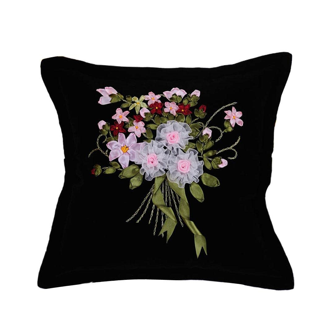 Ribbon Embroidery Kit For Beginners Flower Design DIY Home Wall Decor