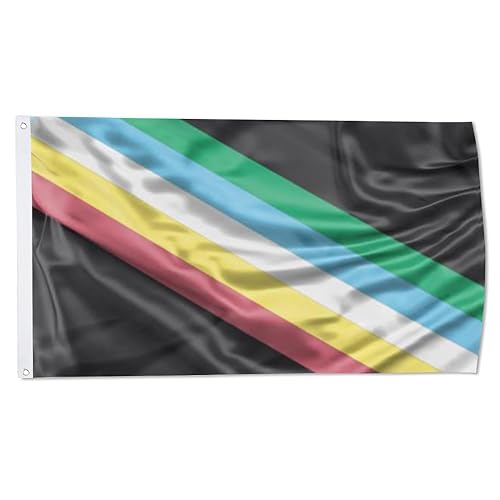 Rekksis Visually Safe Disability Pride Flag Banner 3x5Feet Garden house Flags banner Decor Double Stitched Polyester with Brass Grommets
