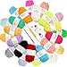 TYXHXTF 24 PCS Häkelgarn, Acrylwolle Set, Baumwolle Wolle mit Häkelnadeln, 10 g Baumwollgarn, Wolle zum Stricken zur Herstellung von Hüten,Handschuhen (20m) MI 4 günstig Kaufen-TYXHXTF 24 PCS Häkelgarn, Acrylwolle Set, Baumwolle Wolle mit Häkelnadeln, 10 g Baumwollgarn, Wolle zum Stricken zur Herstellung von Hüten,Handschuhen (20m)