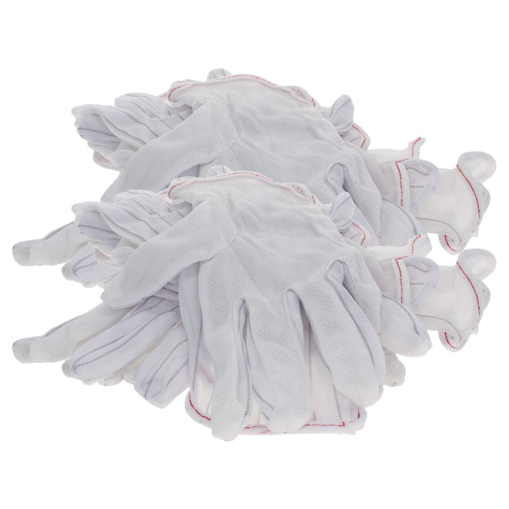 Othmro White Gloves Antistatic Gloves Moisturizing Etiquette White 10 works, Silver,white, 10 pair