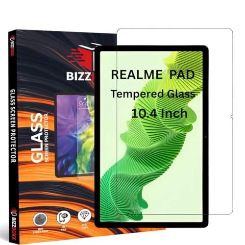 Image of Tempered Glass Full Screen Protector For Realme Pad Tablet 10.4 Anti-Scratch & Smudge Proof (Transparent) (Pack Of 1)