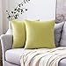 MIULEE zestaw 2 aksamitnych poszewek na poduszkę, dekoracyjna, na sofę, lędźwie, 45 x 45 cm, kolor awokado