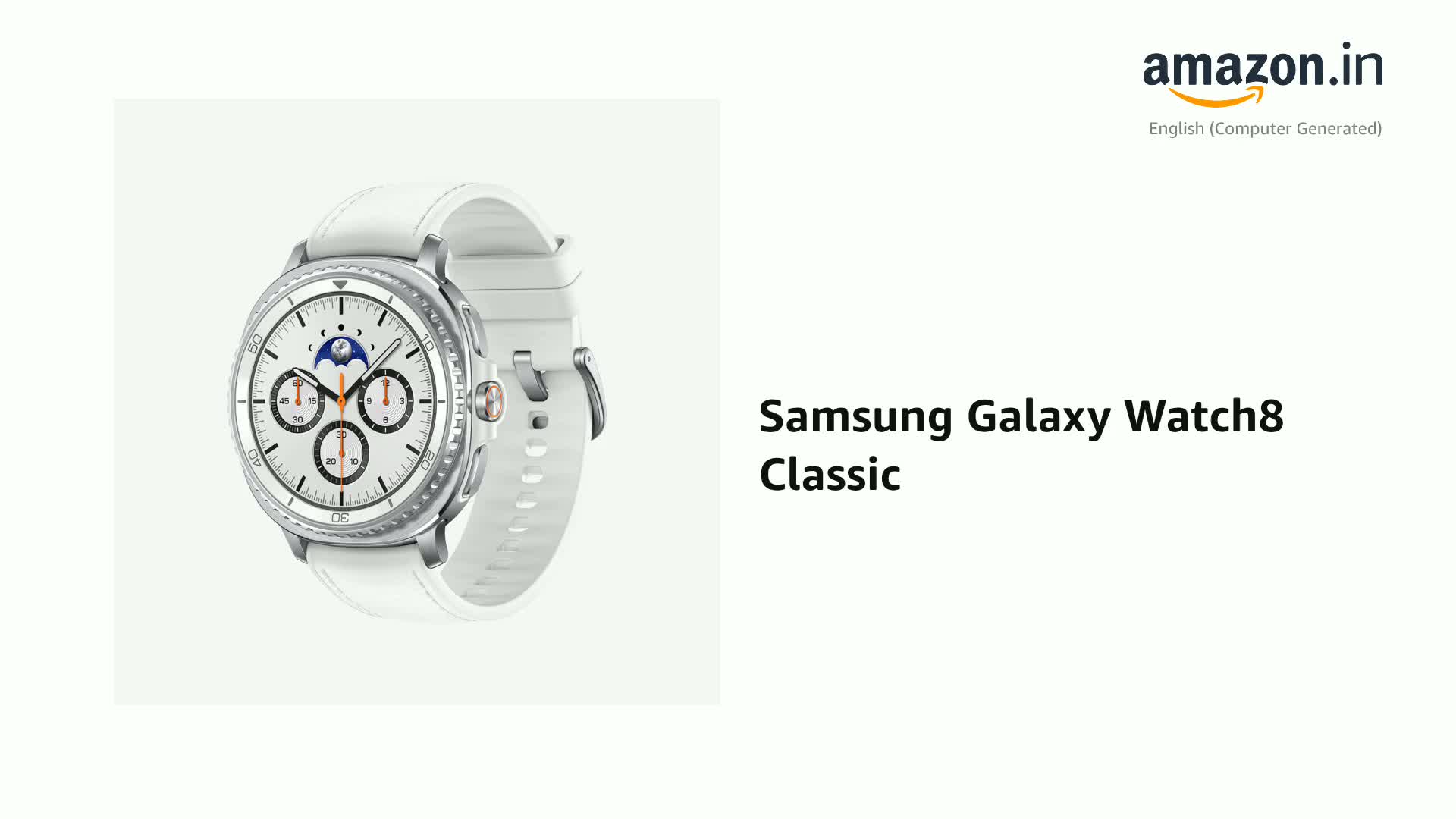 Samsung Galaxy Watch8 Classic (46mm Bluetooth, White) with 3nm