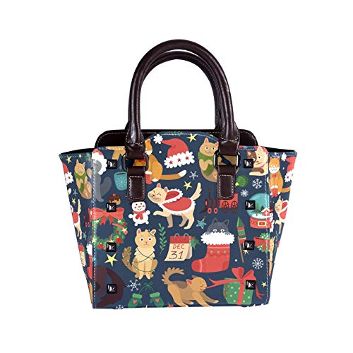 Bolso grande de cuero de la PU Hobo para las mujeres oculto llevar tachonado bolso de hombro Crossbody monedero de Navidad alpaca regalo floculante