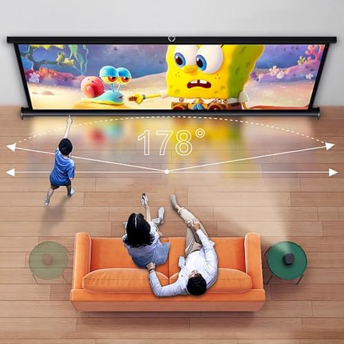 Pantalla de proyección retráctil 50 pulg 4:3 para mesa miniatura 2