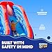 Sunny & Fun Deluxe Adventure Inflatable Water Slide Park – Heavy-Duty for Outdoor Fun - Climbing Wall, 2 Slides & Splash Pool – Easy to Set Up & Inflate with Included Air Pump & Carrying Case