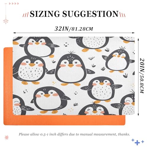 Tapis d'entrée pingouin mignon absorbant 50x80cm lavable antidérapant - 4