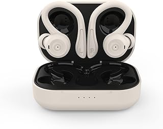 Xmenha Over Ear Wireless Earbuds with Earhooks Bluetooth Earbuds with Ear Hook Waterproof Small Earphones in Ear Headphones Noise Cancelling Headset Android Ear Buds for Running Workout Sport Gym
