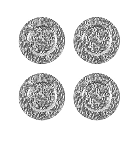 Juego de 4 platos cargadores 13" plateados miniatura 3