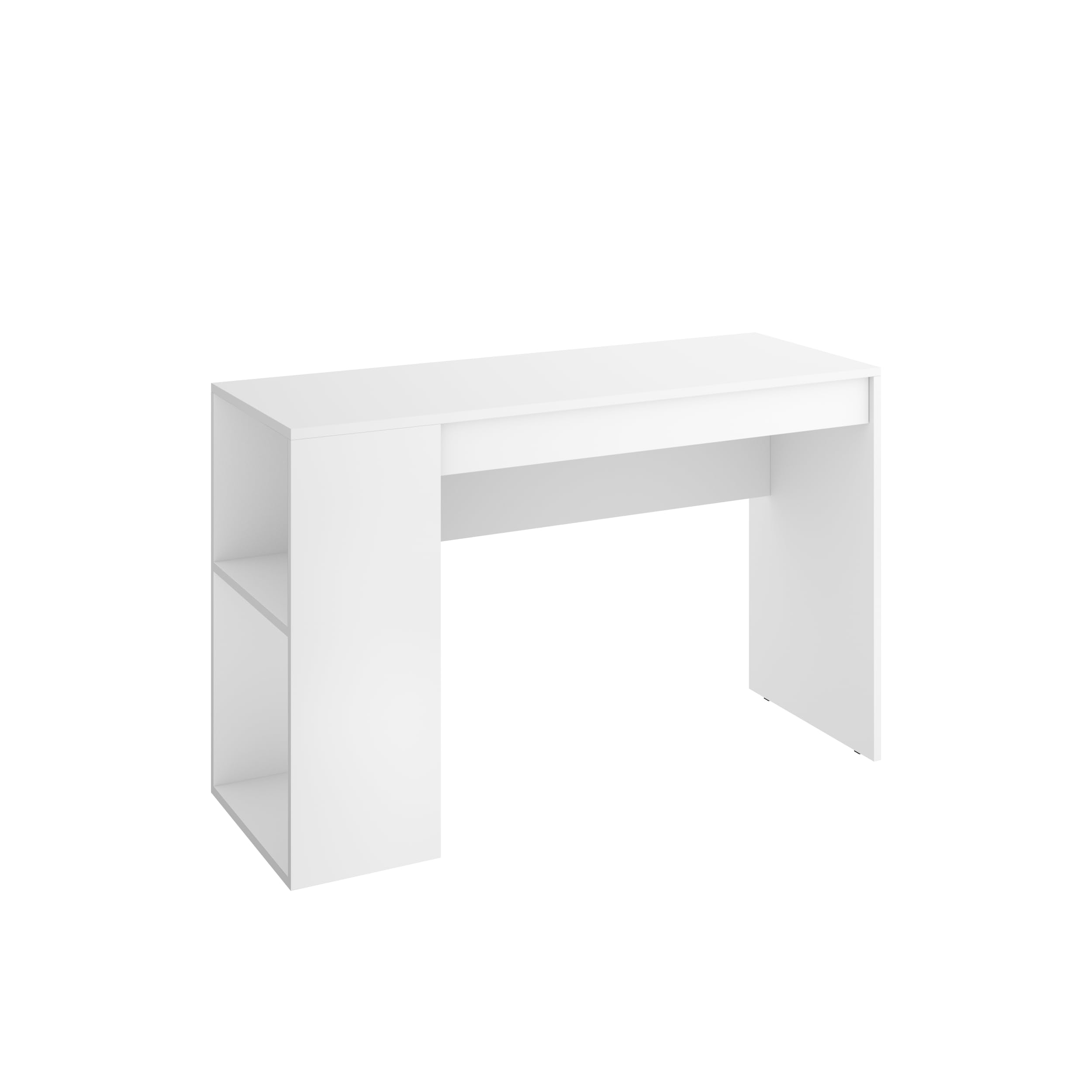DEKIT GRUPO RIMOBEL TEO - Mesa escritorio con estante y cajón - BLANCO - 74 x 115 x 50