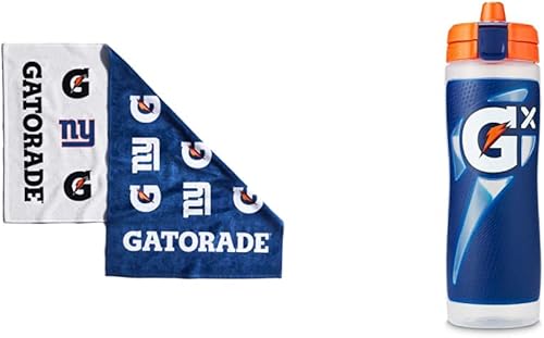 New York Giants Towel & Gatorade Gx Botella, azul marino