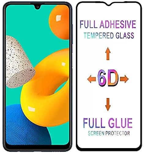 Image of Screen Protector for Samsung Galaxy M32 (Black) Tempered Glass Edge-to-Edge 6D Screen Guard With Installation Kit