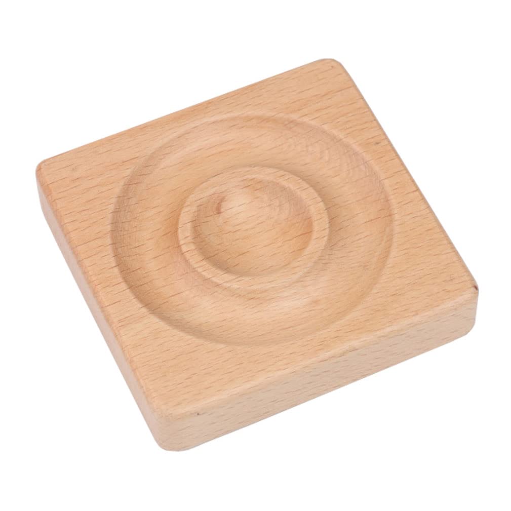 Teensery 1 Piece Wooden Square Shaped Bracelet Display Holder Wood Bangle Watch Anklet Display Tray for Home Exhibition Retail Stores