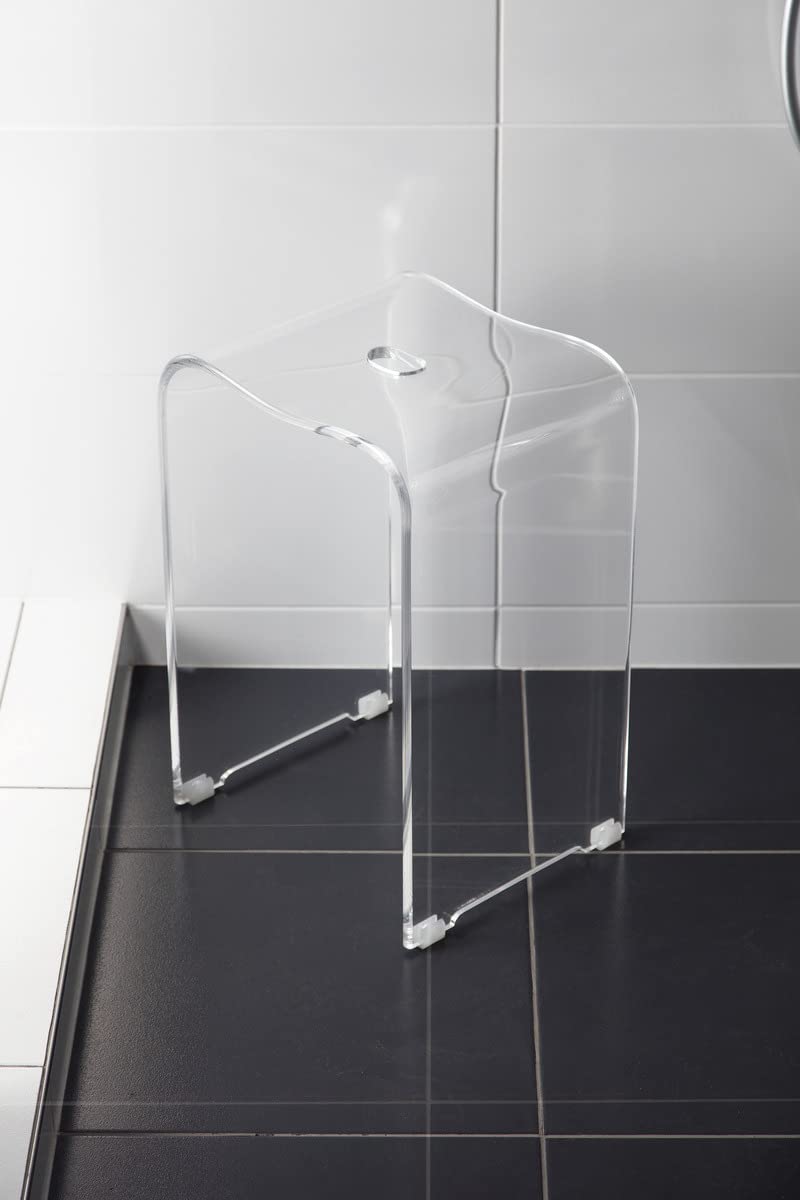 Swiss Aqua Technologies - Taburete de baño PMR, transparente (SATSTOLPLASTT) - SATSTOLPLASTT