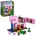 LEGO Minecraft La Pig House, Costruzioni per Bambini con Casa a Forma di Maiale, Alex e il Creeper, Idea Regalo per la Comunione del Bambino, 21170