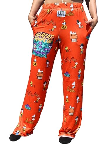 Snoopy Lounge Pajama Pants - Loose-Fit, Comfy, Halloween Wear - Snoopy Unisex Great Pumpkin Sleep Bottoms2