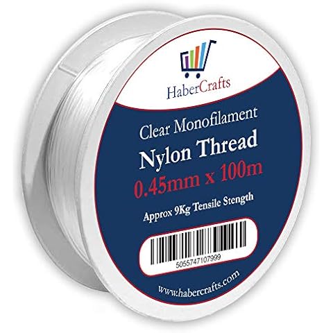 Habercrafts 0.45mm Clear Nylon Thread Cover