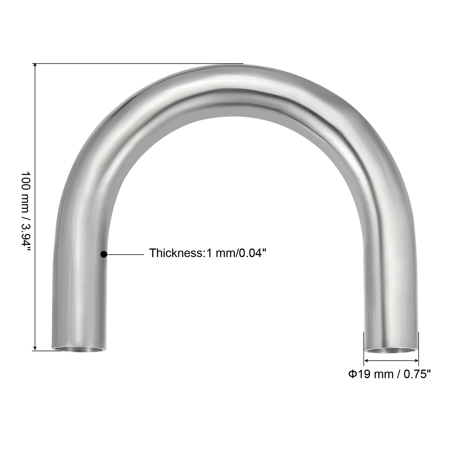 PATIKIL 180 Degree Sanitary Extended Pipe - Image 2