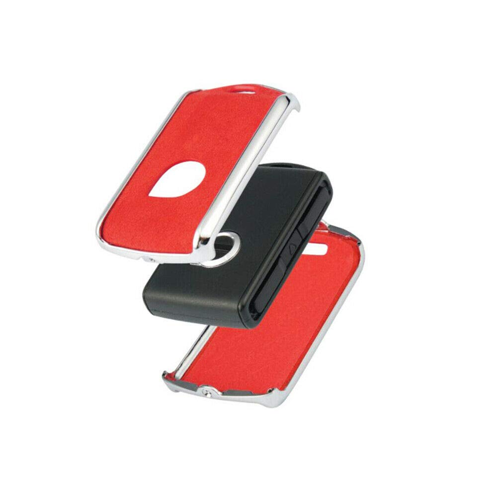 Custodia Chiave Auto In Pelle Scamosciata E Lega Di Zinco Per Volvo - Cover Portachiavi Protettiva Rossa - 2