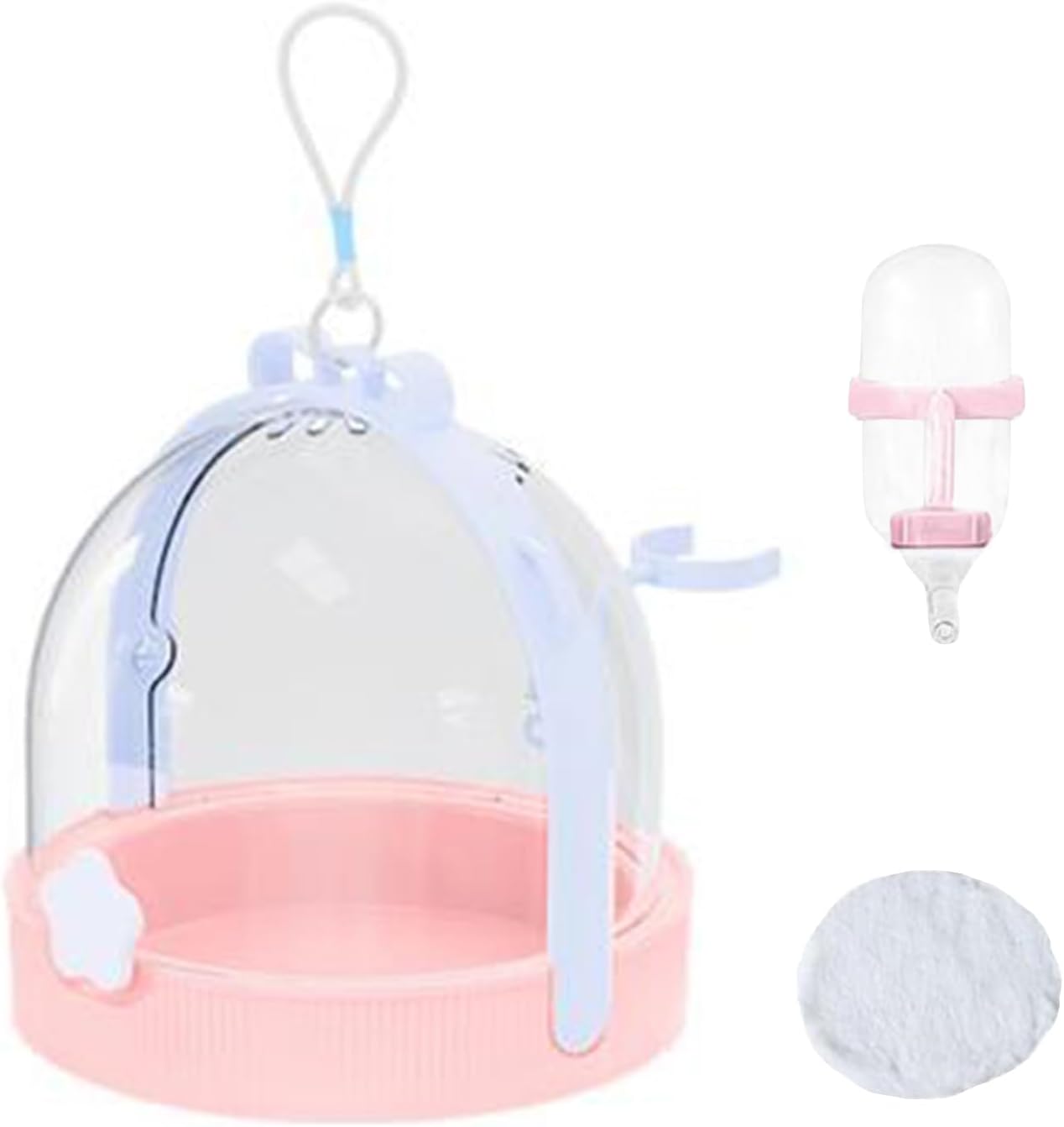 Trasportino per Criceti,Gabbia da Viaggio per Criceti e Conigli,Trasportino Portatile con Bottiglia d’Acqua per Topo Gerbillo Furetto Scinciglia – Ideale per Viaggi Vacanze Campeggio