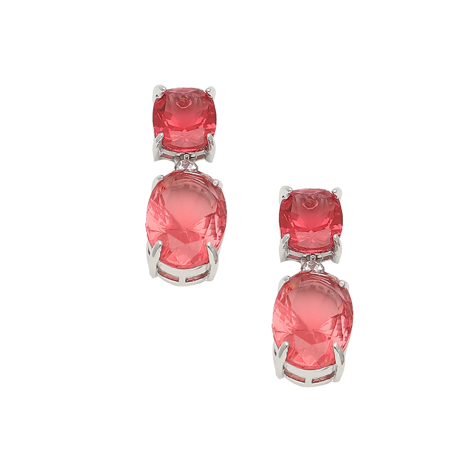 SOHI Red Contemporary Crystal Drop Earring For Women and girls, Gold Plated, Fashion Accessories, jewellery for women, drop earrings, artificial earrings for women (7704) (B0BPY65TRX) Amazon Price History, Amazon Price Tracker