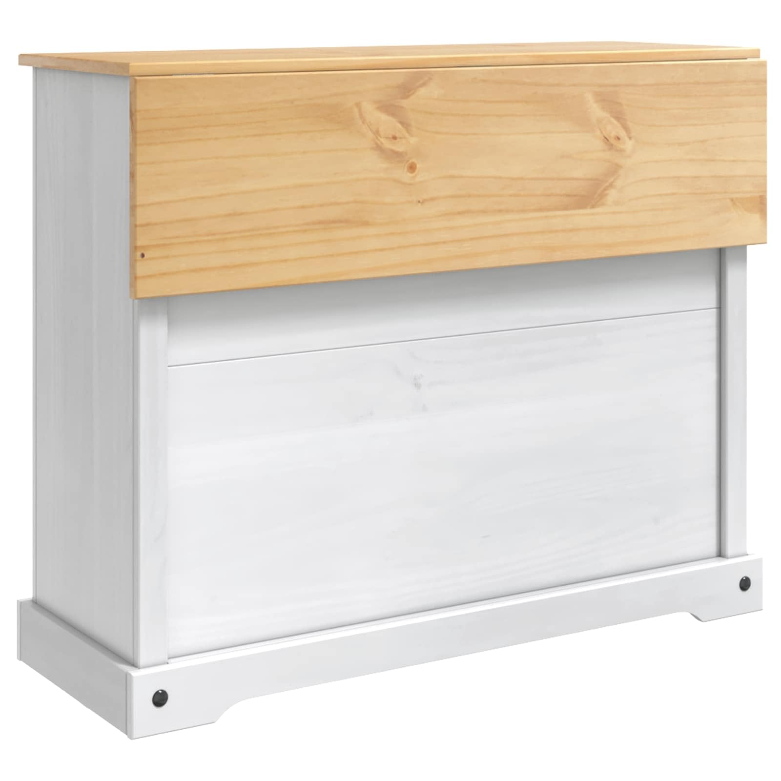 Wyspa kuchenna zestaw 2 szt. biały i wosk miodowy 112 x 70 x 91,5 cm drewno