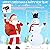 GOFLAME 6 FT Lighted Christmas Snowman, Pre-Lit Pop-up Xmas Snowman with 200 Cool-White LED Lights, Stakes, Collapsible Xmas Decor, Indoor & Outdoor Holiday Decoration for Yard, Porch, Home