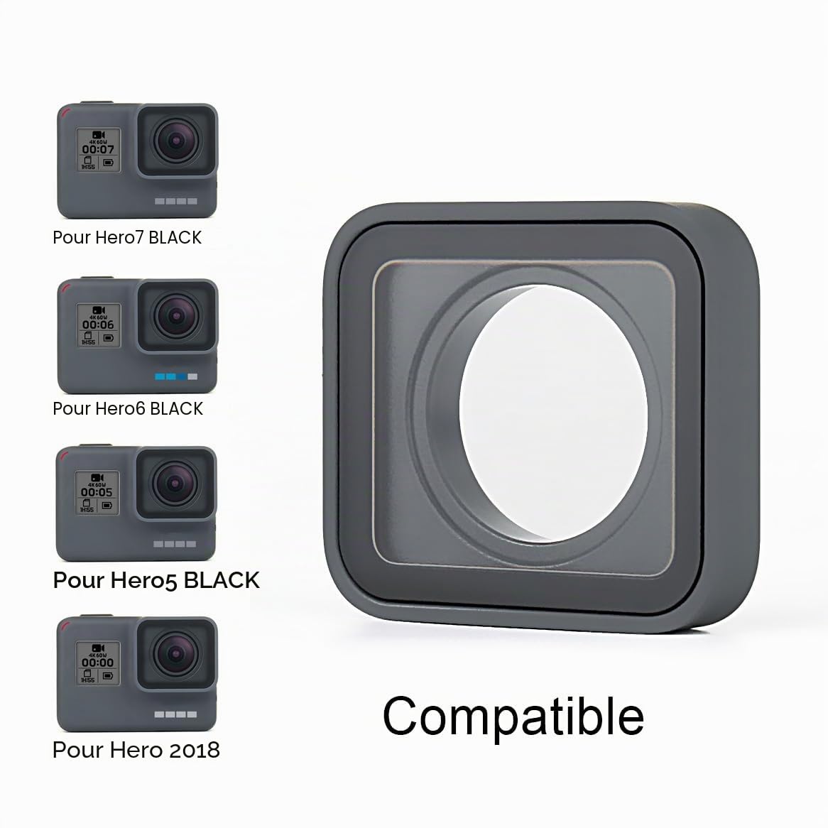 Protection de l'objectif de rechange pour GoPro Hero 5 6 7
